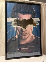 Full view of framed Batman v Superman poster