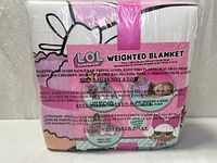 Front of sealed LOL Surprise weighted blanket package