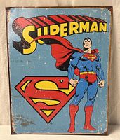 Full view of Superman metal sign front