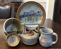 Group shot of all six pottery pieces