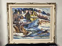 Full view of framed painting