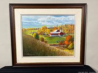 Framed painting front view