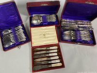 All three open presentation cases showing full contents