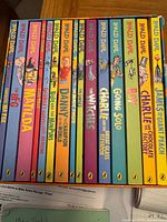 Front view showing all book spines in slipcase