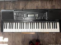 Top view of entire Yamaha PSR-E363 keyboard showing all 61 keys and speaker grills