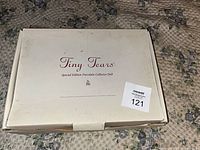 Outer box marked Tiny Tears Special Edition Porcelain Collector Doll