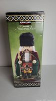Retail box front showing Kirkland Wooden Nutcracker branding