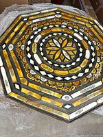 Top view showing full geometric inlaid design