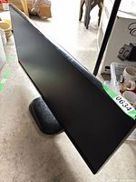 Side view of LG monitor on stand