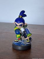 Front view of Blue Inkling Boy amiibo figure