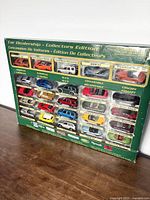 Front view showing 20-car set in original packaging