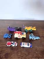 All seven transformers figures front-angled view