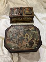 Both tins overview – Cashbox tin rear, Keen’s Mustard tin front