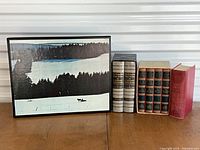 All books lined together to show full lot