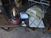 All items grouped on table