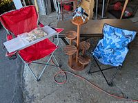 Wide shot showing all lot items together