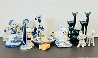 Group shot showing all Delft and Blue Mountain pieces together