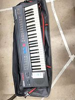 Yamaha PSR-7 keyboard inside soft gig bag