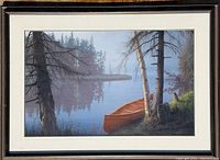 Full view of framed print showing artwork, mat and frame