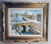 Full view of framed painting on wall