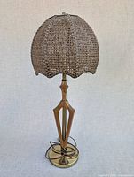 Full view of table lamp with shade
