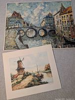 Both prints matted side by side