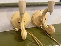 front view of both sconces showing style and condition