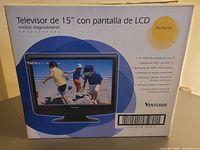 Retail box front showing Venturer 15" LCD TV image and model information