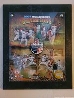 Front view of complete 24×36 in 2007 Red Sox World Series Champions plaque