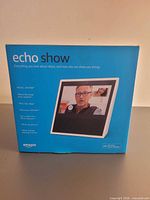 Front of sealed Echo Show retail box
