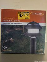 Front of Malibu low voltage landscape lighting kit box