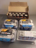 Overview of all battery packages and box contents