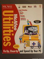 Front view of sealed McAfee Utilities retail box