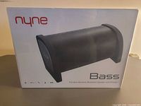 Front of sealed retail box showing Nyne Bass Bluetooth speaker image and branding
