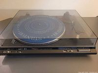 Full view of Technics SL-BD22-KM turntable with dust cover closed