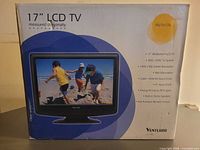 Front of sealed Venturer PLV6716 17" LCD TV box