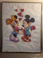 Full view of framed poster showing characters and design