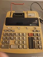 Front view of TI-5630 printing calculator showing keypad and printer area