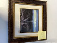 Framed print full view showing artwork, mat, frame