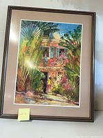 Framed Kate Spencer watercolour painting full view