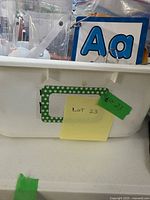 Overview of white bin exterior