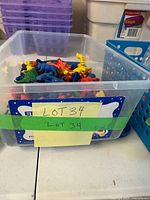 Overall view of bin containing assorted counters