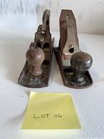 Two vintage bench planes side by side