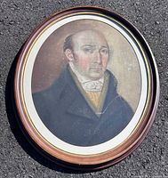 Front view of framed portrait