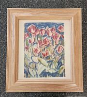 Full view of framed lithograph