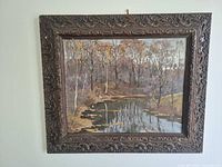 Full framed painting on wall