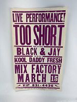 Full view of concert poster