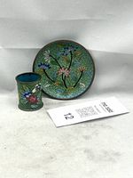 Dish and toothpick holder together front view