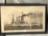 Full view of framed photograph showing entire image and frame