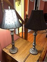 Both table lamps side by side on table showing overall design